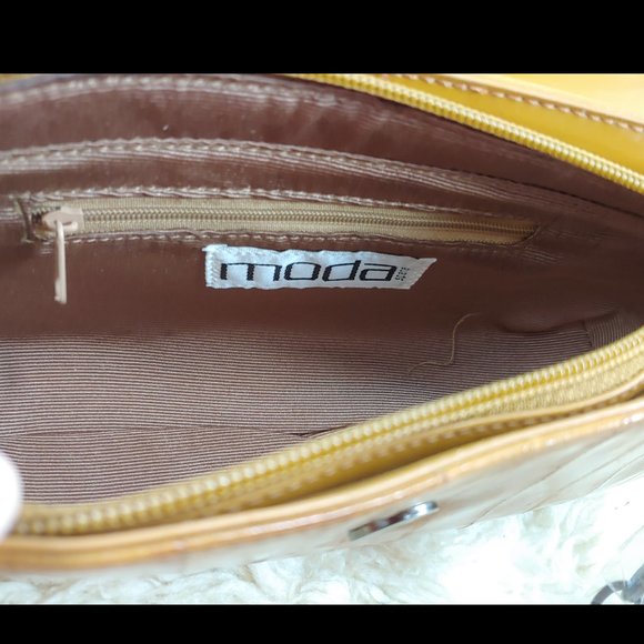 MODA SPANA Eel Skin Clutch/Purse, Tan - Picture 10 of 16